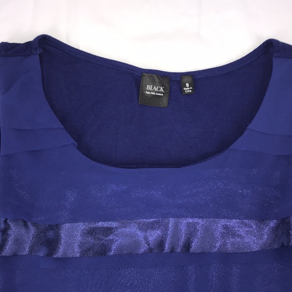 Black Saks Fifth Avenue Layer Ruffled Tank Top Sz: S - Picture 3 of 5